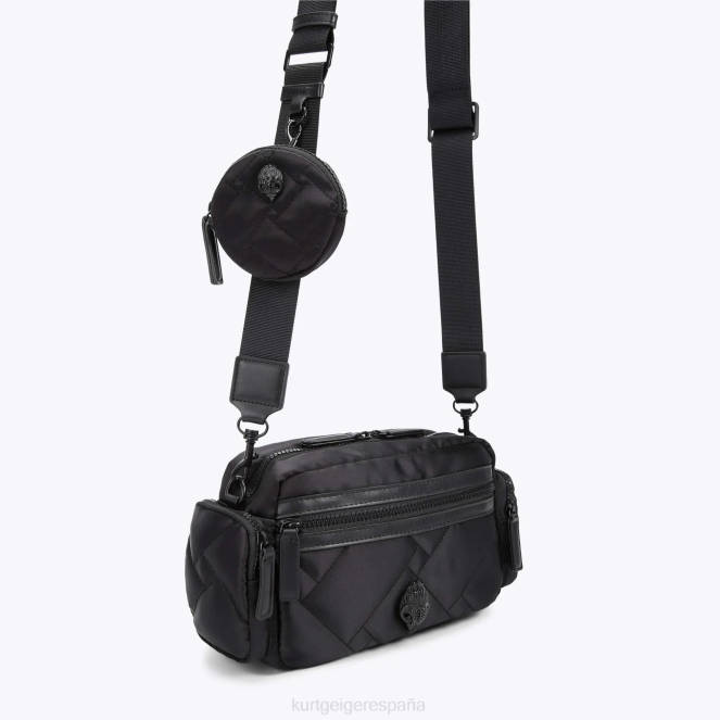 Kurt Geiger mujer bolso multicámara reciclado London 2LPR277 | bolsas negro otro